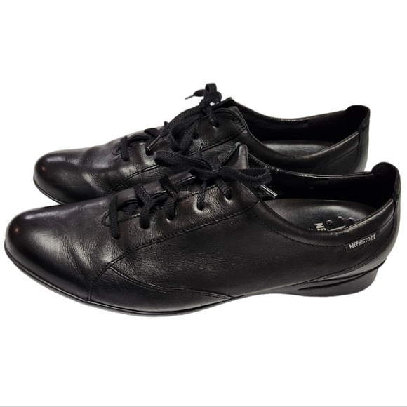 Mephisto Cool Air Jet Black Leather Walking Shoes Size 10 US / 7.5 EU - Picture 4 of 12